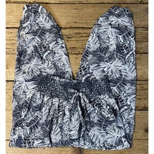Rewatch Brand Womens Size XS Leaf Print Beachwear Cropped Ruched Joggers NWT